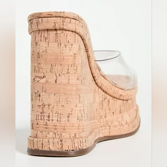 SCHUTZ Women's Dalle Vinyl Sandals, Transparent Tan Size 7 Medium US Rare - Picture 8 of 9